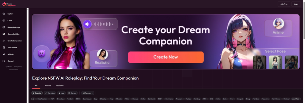 Dream Companion is a customizable AI chat friend.